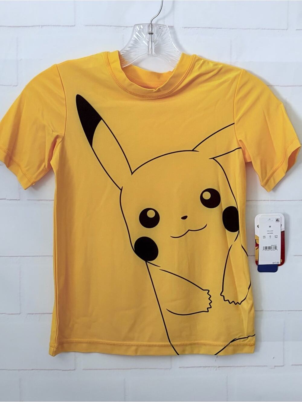 Pokemon Pikachu Rash Guard  UPF 50+ Swim Shirt Size Medium NWT